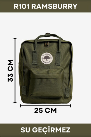 Unisex-Schulranzen-kompatible 14-Zoll-Laptoptasche in grüner Farbe – schwarzer Rucksack - 3