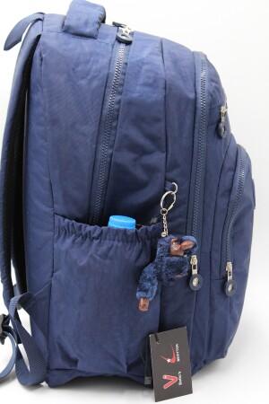 Unisex-Schulrucksack aus wasserabweisendem Crinkle-Stoff, Marineblau, 1800 Okul1700Bevitton - 6