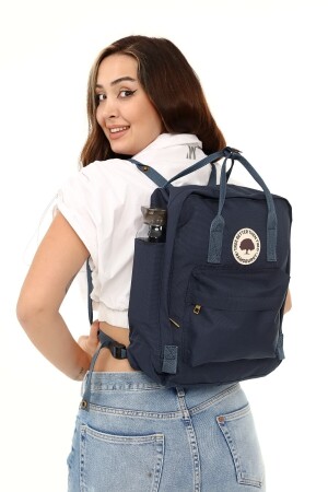 Unisex-Schultasche in Marineblau, kompatibel mit 14-Zoll-Laptops, Marineblauer Rucksack R101 - 5