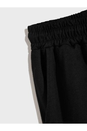 Unisex Schwarz-Graue 2-teilige Basic-Shorts aus gekämmter Baumwolle BasicSortDuz-1 - 4