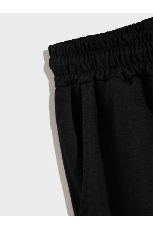 Unisex Schwarz-Graue 2-teilige Basic-Shorts aus gekämmter Baumwolle BasicSortDuz-1 - 3