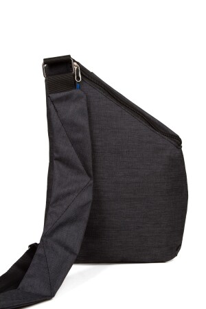Unisex Schwarze Satteltasche Schulter-Brusttasche Umhängetasche mit Handyfach Slim Body Bag ADL-7588 - 7