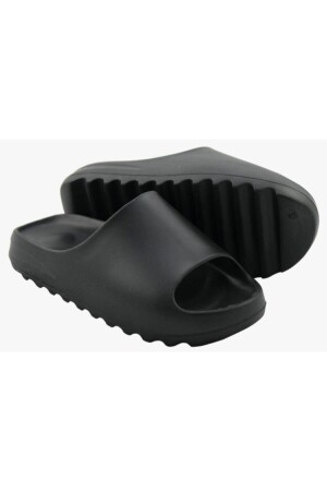 Unisex Schwarze Yeezy Slide Hausschuhe - 8