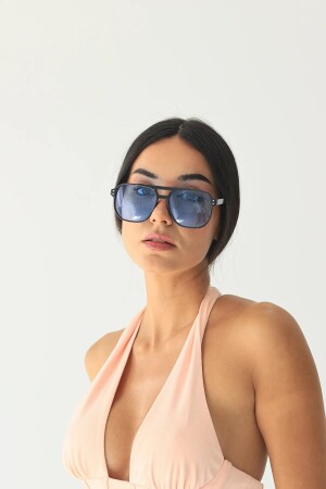 Unisex-Sonnenbrille T1 aus blauem Glas der neuen Saison - 1