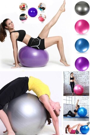 Unisex Spor Yoga Topları Pilates Fitness Topu Spor Salonu Denge Egzersiz Pilates Egzersiz Aracı 65cm - 1