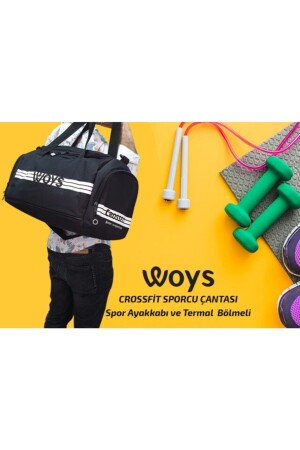 Unisex-Sporttasche mit schwarzen Fächern woyssporcanta - 5