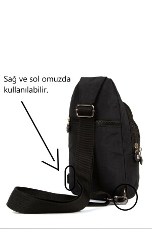 Unisex Su Geçirmez Kulaklık Usb Çıkışlı Çapraz Askılı Çanta Bel Omuz Ve Göğüs Çanta Günlük Bodybag 5fermuar - 9