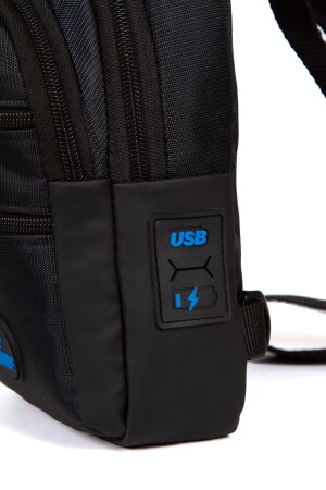 Unisex Su Geçirmez Kulaklık Usb Çıkışlı Çapraz Askılı Çanta Bel Omuz Ve Göğüs Çanta Günlük Bodybag Sarı-111 - 6