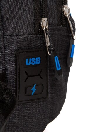 Unisex Su Geçirmez Kulaklık Usb Çıkışlı Çapraz Askılı Çanta Bel Omuz Ve Göğüs Çanta Günlük Bodybag Sarı-111 - 7