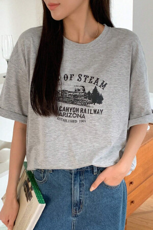 Unisex-T-Shirt „Age Of Steam“ mit bedrucktem Design - 2