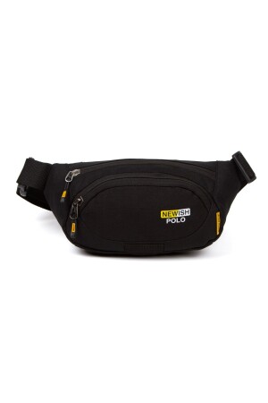 Unisex-Taillen-, Schulter- und Sporttasche aus schwarzem gebundenem Stoff, tägliche Reisetasche sannora444 - 2