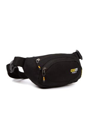 Unisex-Taillen-, Schulter- und Sporttasche aus schwarzem gebundenem Stoff, tägliche Reisetasche sannora444 - 4