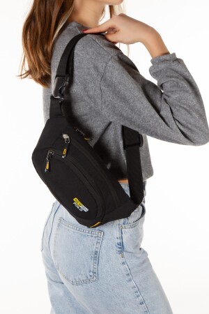 Unisex-Taillen-, Schulter- und Sporttasche aus schwarzem gebundenem Stoff, tägliche Reisetasche sannora444 - 6