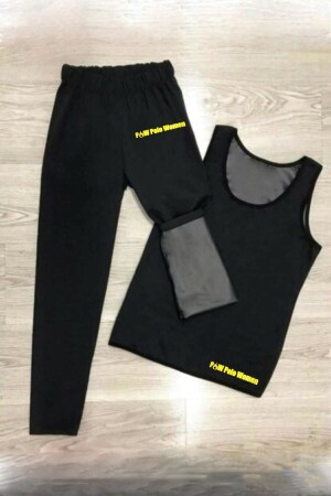 Unisex Termal - Tayt Ve Atlet Takım Polimer Kumaş Zayıflama Incelme Ve Yağ Yakma Spor Kıyafeti - 1