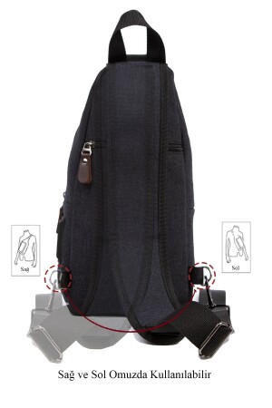 Unisex wasserdichte Canvas Cross Strap Taille Umhängetasche Brust täglich Bodybag mit USB-Kopfhörerausgang - 4