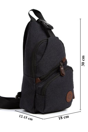 Unisex wasserdichte Canvas Cross Strap Taille Umhängetasche Brust täglich Bodybag mit USB-Kopfhörerausgang - 5