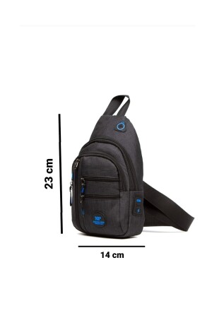 Unisex wasserdichte Kopfhörer-USB-Anschluss-Umhängetasche, Taille, Schulter und Brusttasche, täglicher Bodybag, Gelb-111 - 3