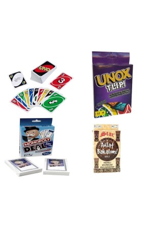 Uno - Unox - Monopoly Deal - Anlat Bakalım 4'lü Set 4LÜEFSANESET - 1