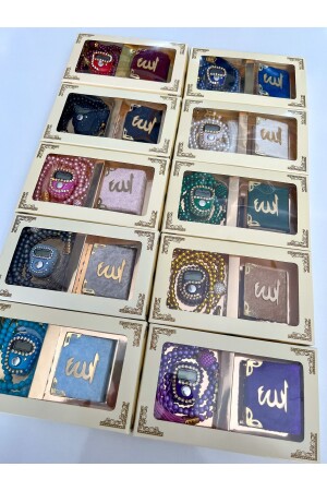 Unser Mini-Koran-Gebetsperlen- und Stein-Gesangsset mit 10 Mitgift-Geschenkboxen - 1