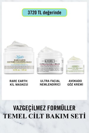 Unverzichtbares Set – Avocado-Augencreme, ultra-feuchtigkeitsspendende Seltenerd-Tonmaske, 3er-Set VB829021 - 4