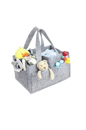 Ünyepark Filz-Mutter-Baby-Pflegetasche, Organizer, Filz-Babytasche, Grau - 3