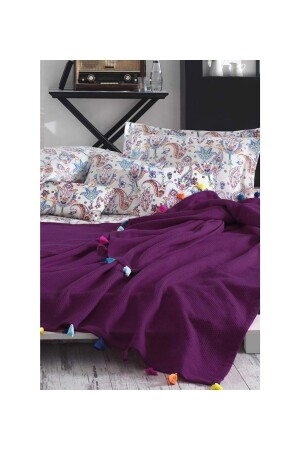 Up Style Doppelbett-Bettwäsche-Set Pflaume ST00335 - 1