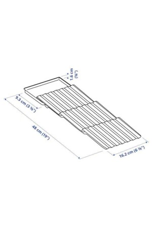 Uppdatera Schubladen-Organizer, Gewürzregal, Anthrazit, 20 x 50 cm, 02939 - 5