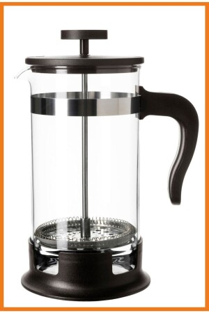 Upphetta Europestore Hitzebeständige French-Press-Teekanne aus Glas, 1 l, 22 cm, Edelstahl EUROPESTORE - 3