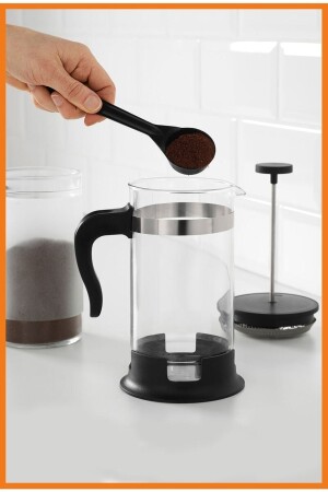 Upphetta Europestore Hitzebeständige French-Press-Teekanne aus Glas, 1 l, 22 cm, Edelstahl EUROPESTORE - 4