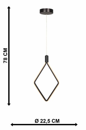 Uras 3-Farben-LED-Einzelkronleuchter Schwarz 300 002 0618 01 - 6