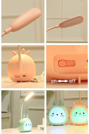 USB-Cartoon-Tischlampe, 3 Modi, Nachtlicht, Geschenk für Kinder, stilvolle Qualität, 0TSHEMSLM2 - 7
