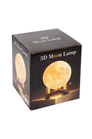 Usb Tak Çalıştır Pilsiz Standlı Dokunmatik 5 Renk Değiştiren Moon Lamp 45cm USTK04 - 5