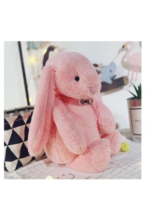 Uyku Arkadaşım Papyonlu Uzun Kulak Bunny Peluş Tavşan 65 Cm - 1