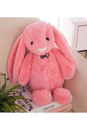 Uyku Arkadaşım Papyonlu Uzun Kulak Bunny Peluş Tavşan 65 Cm - 5