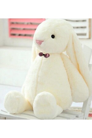 Uyku Arkadaşım Papyonlu Uzun Kulak Bunny Peluş Tavşan 65 Cm - 2