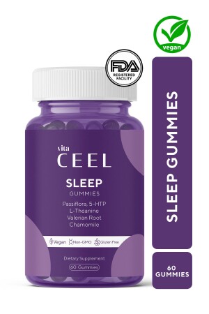 Uyku Döngüsüne Yardımcı Vegan Sleep Gummy Vitamin Passiflora- Vitamin B6- 5- http- L-theanie - 1