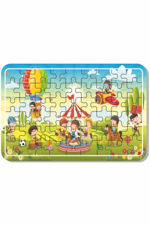 Uzay, Sevimli Dinazorlar, Oyun Zamanı, Sevimli Hayvanlar 54 Parça 4 Adet Ahşap Puzzle Set A41949 - 4