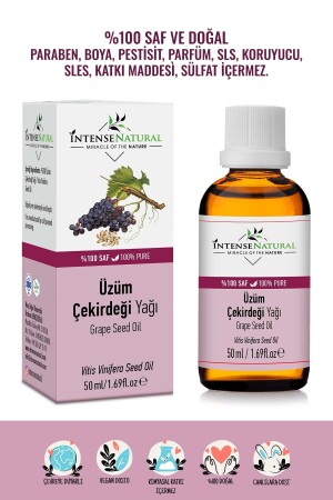 Üzüm Çekirdeği Yağı Soğuk Sıkım 50 ml %100 Saf Ve Doğal Grape Seed Oil - 1