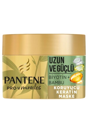 Uzun Ve Güçlü Keratin Koruyucu Dökülme Karşıtı Maske, Bambu Ve Biyotinli Saç Maskesi 000016 - 2