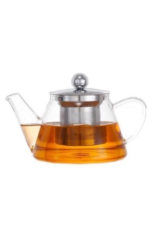 V Model Süzgeçli Cam Demlik Tea Pot 500 ML - 2