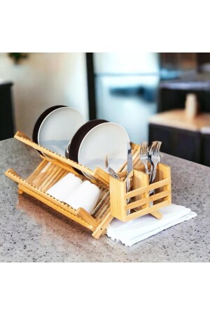 مخزن الأطباق من البامبو (مع مخزن اللعاب) V1 - Kotia Home