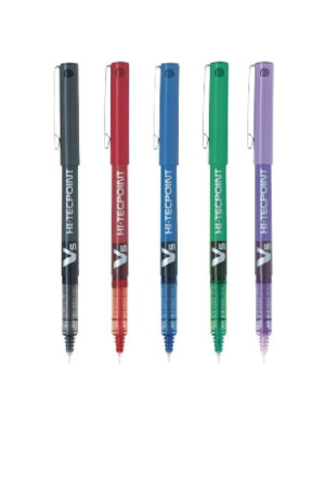 V5 Hi-tecpoint 5 Farklı Renk Iğne Uçlu Mürekkepli Kalem Set 2 BX-V5 - 1