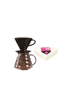 V60-02 Dripper &600 Ml Kahve Sürahisi& V60 Filtre Kağıdı grbrg-v60-fkset - 1