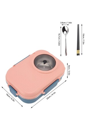 VAGONLİFE LUNCHBEHÄLTER AUS EDELSTAHL MIT UNTERTEILUNGEN – LUNCHBOX BL70010 900 ML ROSA - 3