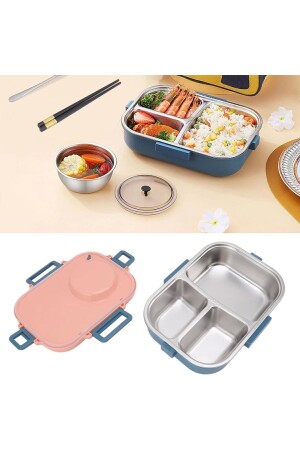 VAGONLİFE LUNCHBEHÄLTER AUS EDELSTAHL MIT UNTERTEILUNGEN – LUNCHBOX BL70010 900 ML ROSA - 4