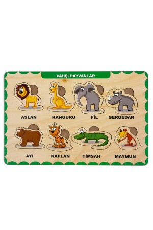 Vahşi Hayvanlar Ahşap Bul - Tak Puzzle - 1