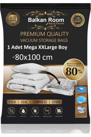 Vakum Hurcu 80 X 100 Vakumlu Hurç Mega Xxlarge Boy Vakumlu Poşet - 2