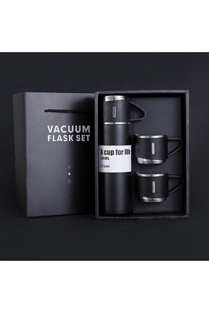 Vakuum-Thermoskannen-Set aus Edelstahl mit 3 Gläsern, 500 ml, bis zu 12 Stunden Hitzeschutz-Thermoskanne 6758947689 - 4