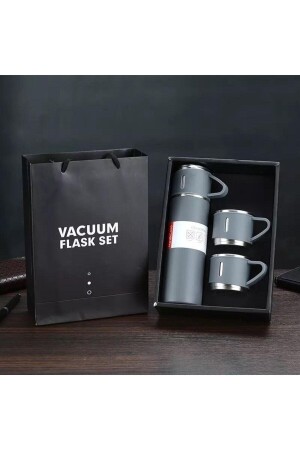 Vakuum-Thermoskannen-Set aus Edelstahl mit 3 Gläsern, 500 ml, bis zu 12 Stunden Hitzeschutz-Thermoskanne 6758947689 - 4