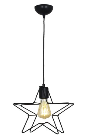 Valensiya Yıldız Tekli Siyah Avize 3053 01 0100 00 00 - Taşcan Aydınlatma